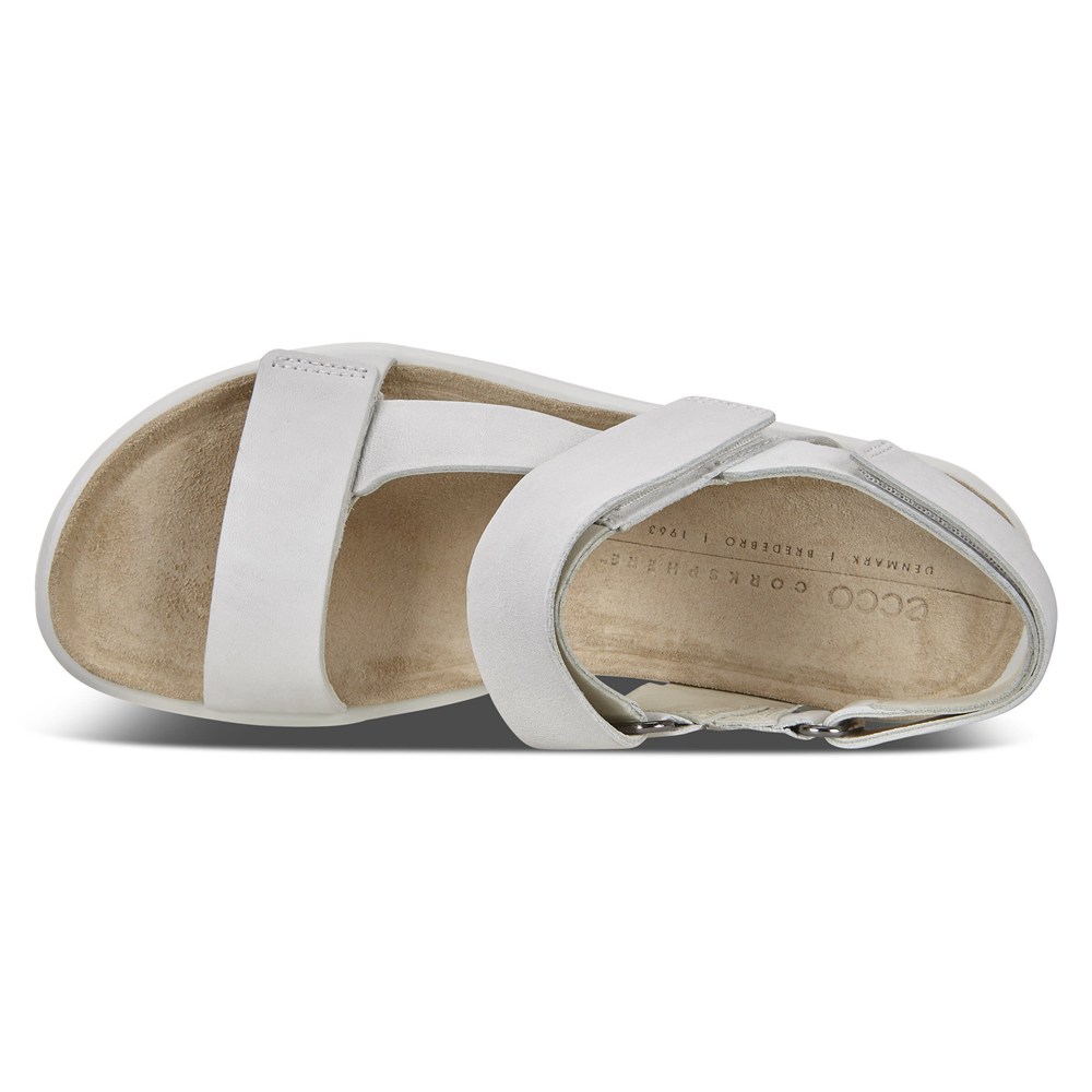 ECCO Womens Sandals White - Corksphere - YCP-106942